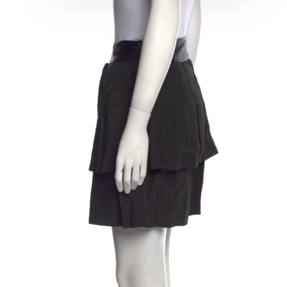 Emporio Armani Ruffle It Up Black Mini Skirt Designer Skirt Italian Luxury Skirt - Picture 3 of 4